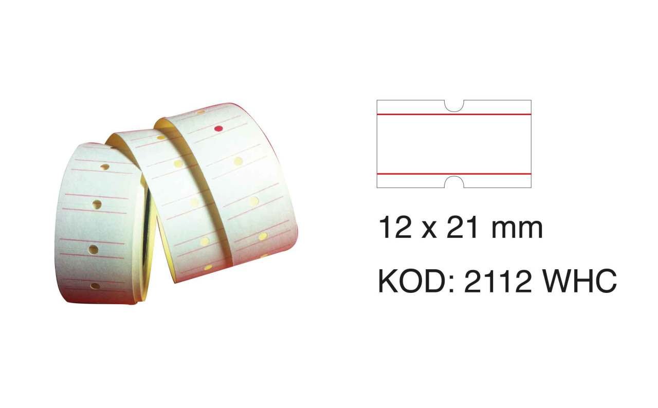 TANEX MOTEX ETİKET 12X21 BEYAZ ÇİZGİLİ 800 LÜ