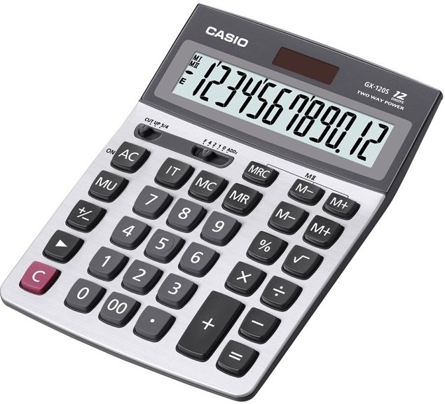 CASIO HESAP MAKİNESİ MASAÜSTÜ GX-120S-B 12 HANE