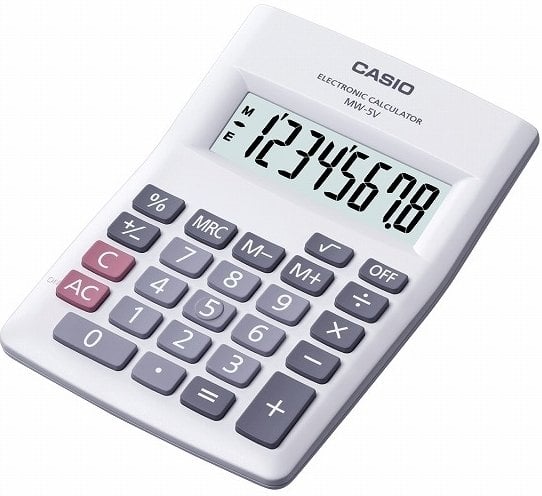 CASIO HESAP MAKİNESİ MASAÜSTÜ MW-5V WE 8 HANE