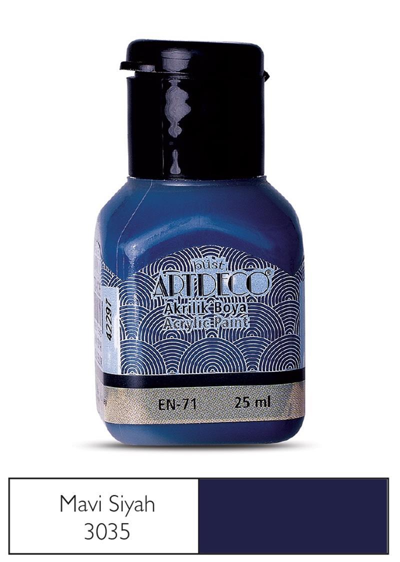 ARTDECO AKRİLİK BOYA 25 ML MAVİ SİYAH 070A-3035