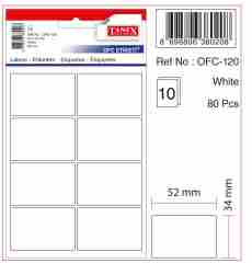 TANEX OFC-120 BEYAZ OFİS ETİKETİ