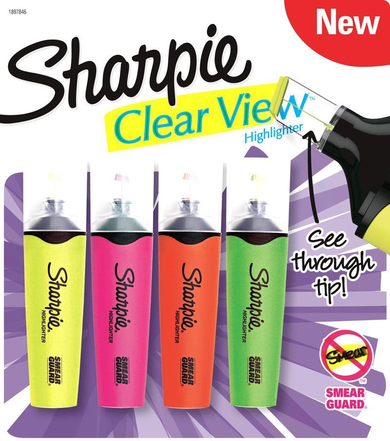 SHARPIE FOSFORLU KALEM CLEAR WIEW 4 LÜ 1953450