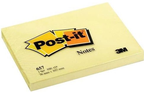 POST-IT YAPIŞKANLI NOT K. SARI 76X102MM 657