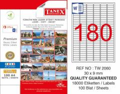 TANEX LASER ETİKET TW-2060 30 X 9 MM