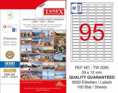 TANEX LASER ETİKET TW-2095 30 X 12 MM