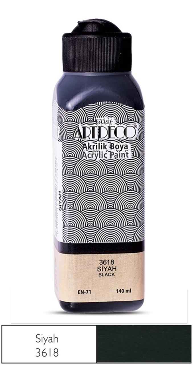 ARTDECO AKRİLİK BOYA 140 ML SİYAH Y-070R-3618