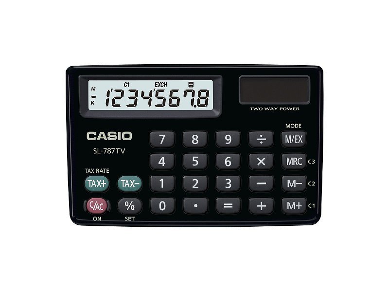 CASIO HESAP MAKİNESİ CEP TİPİ SL-787TV-BK 8HANE