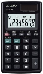 CASIO HESAP MAKİNESİ CEP TİPİ SL-797TV-BK 8 HANE