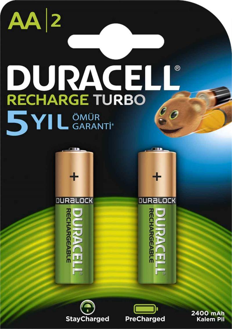 DURACELL PİL ŞARJLI AA KALEM 2 Lİ 2500-2400MAH