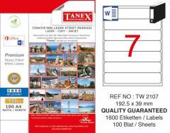 TANEX LASER ETİKET TW-2107 192.5 X 39 MM