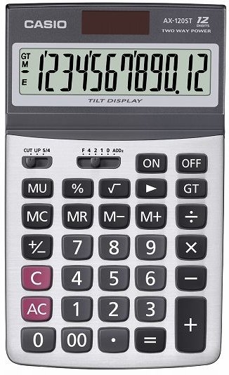 CASIO HESAP MAKİNESİ MASAÜSTÜ AX-120ST 12 HANE