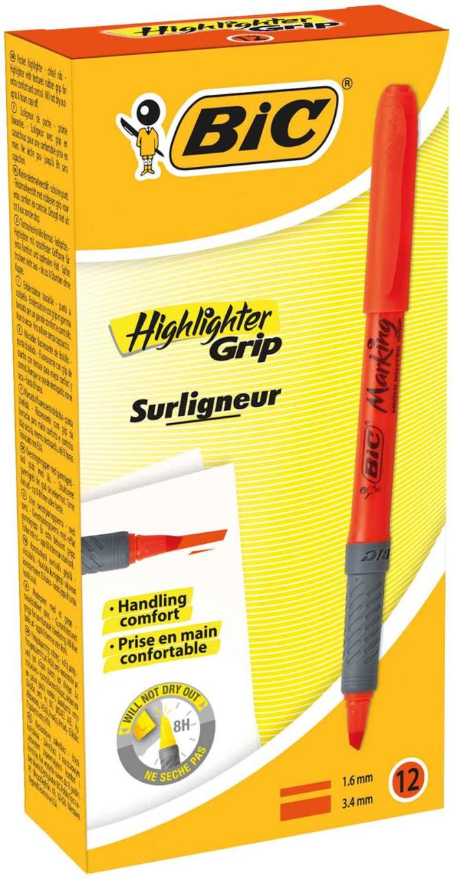 BIC FOSFORLU K. BRITE LINER GRIP 12Lİ TUR. 811933