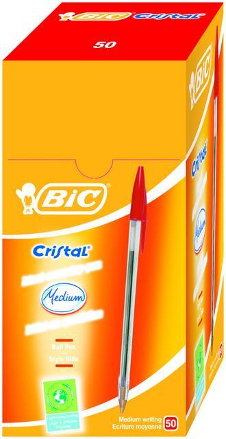 BIC TÜKENMEZ CRISTAL MED KIRMIZI 50Lİ 847899