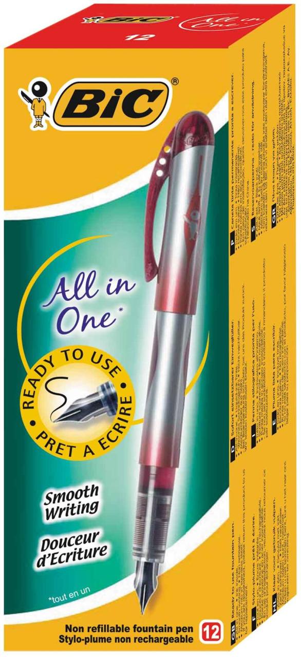 BIC DOLMAKALEM KULLAN-AT 12 Lİ KIRMIZI 847612