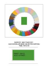 ALEX FON KARTONU 35x50 160GR YEŞİL 100 LÜ 54