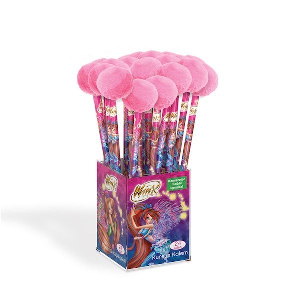 YAYGAN KURŞUN KALEM 24 LÜ WINX PONPON BAŞLI 65466