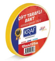 KRAF ÇİFT TARAFLI BANT 12MMX25M 2512G