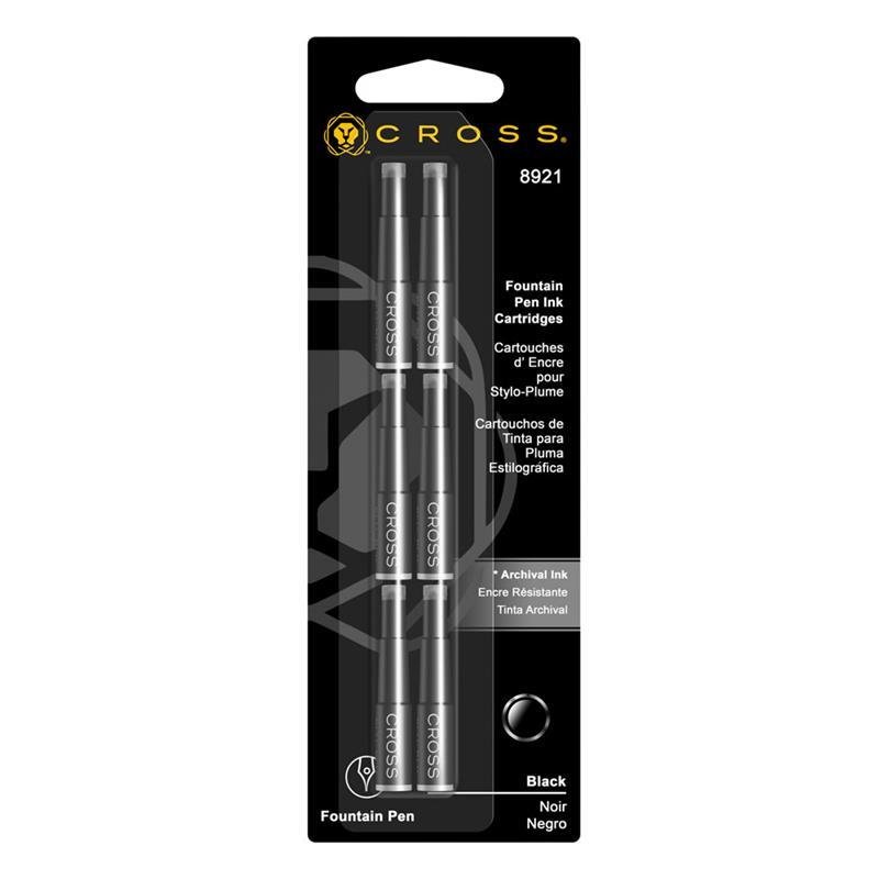 CROSS DOLMAKALEM KARTUŞU SİYAH 6 LI 8921D