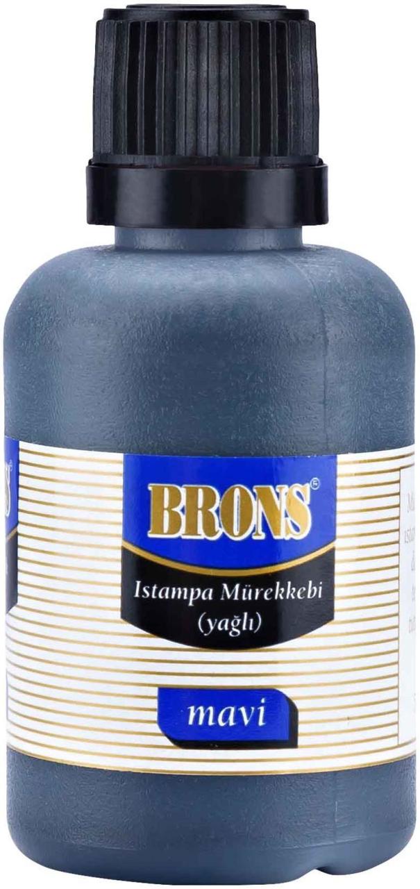 BRONS ISTAMPA MÜREKKEBİ   50cc MAVİ BR-329