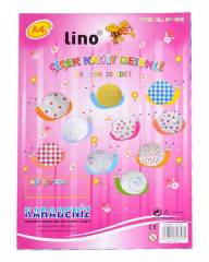 LİNO ÇİÇEK KAĞIT DESENLİ 20X3 10RENK 30'LU PP-014