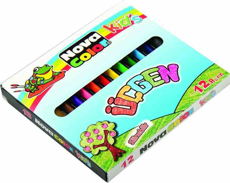 NOVA COLOR ÜÇGEN MUM BOYA 12'Lİ NC-2119