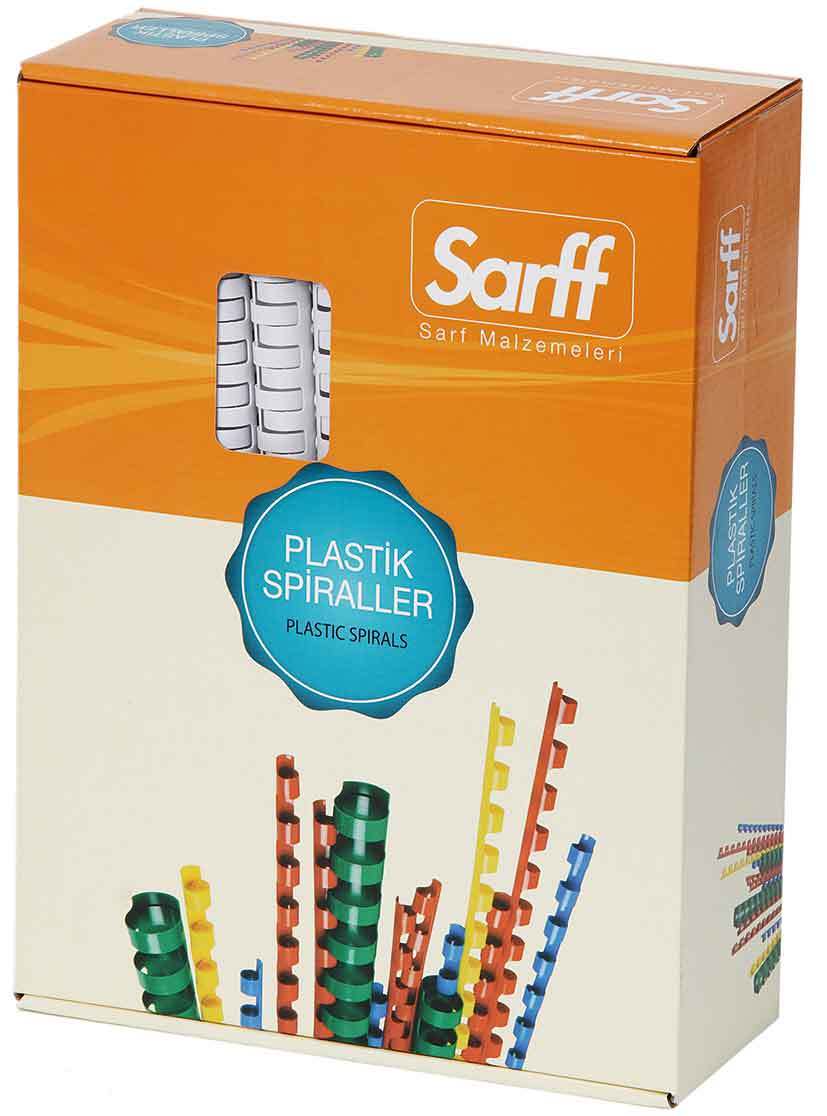 SARFF PLASTİK SPİRAL 22MM BEYAZ 50 Lİ 15312056
