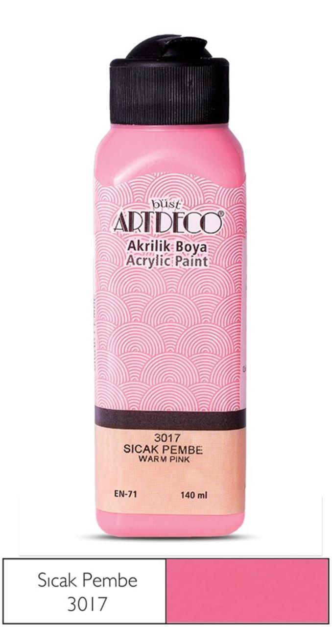 ARTDECO AKRİLİK BOYA 140 ML SICAK PEM. Y-070R-3017