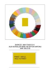 ALEX FON KARTONU 35x50 160GR SARI 100 LÜ 53