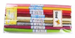 LİNO ELYAF KAĞIT SİMLİ 6 RENK 10LU (60X60CM) 3924