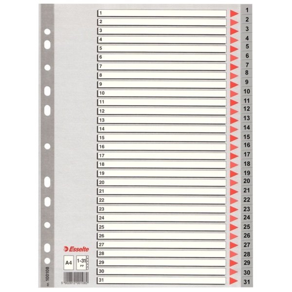 ESSELTE SEPARATÖR A4 1-31 RAKAM SLT-100108