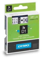 DYMO ŞERİT D1 9MMx7MT BEYAZ/SİYAH 720680 40913