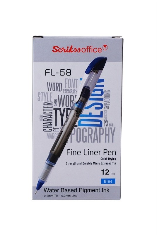 SCRIKSS FINE LINER PEN 0.6MM FL-68 MAVİ