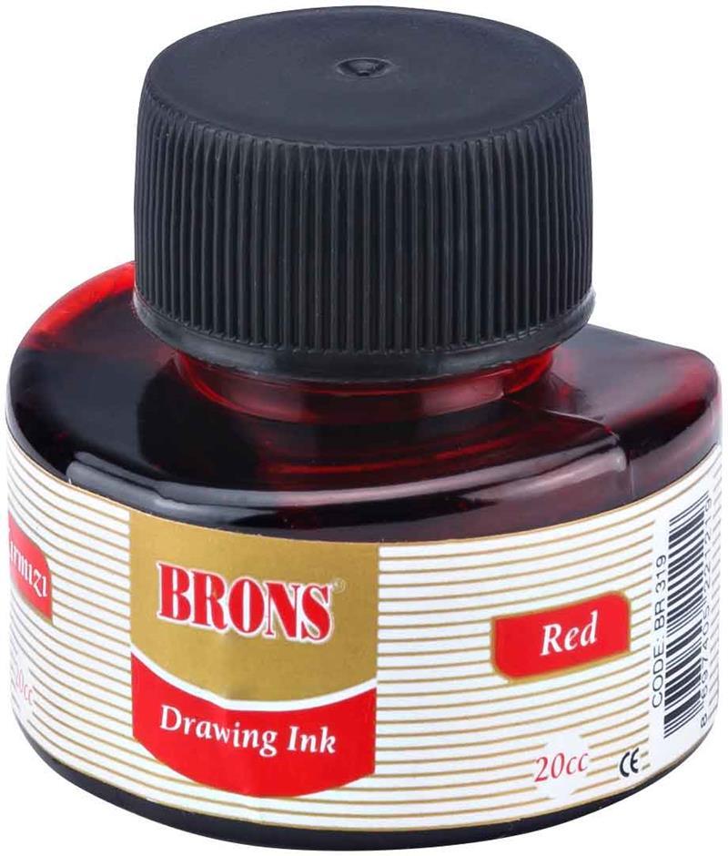 BRONS ÇİNİ MÜREKKEBİ 20cc KIRMIZI BR-319