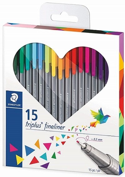 STAEDTLER FINELINER TRIPLUS 15Lİ KALP KUT.334 C15H