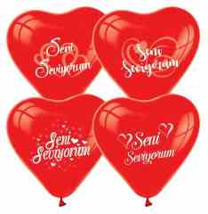 BUKET BALON SENİ SEV. KALP ŞEKİL 100 LÜ BKT-565-2