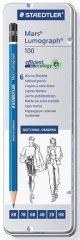 STAEDTLER DERCELİ KALEM MARS LUMOGRAPH 6'LI 100 6G
