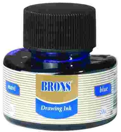 BRONS ÇİNİ MÜREKKEBİ 20cc MAVİ BR-318