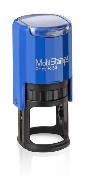 MOBİSTAMPS KAŞE YUVARLAK R-30 SİYAH KEÇELİ