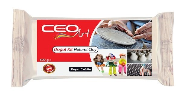CEOART DOĞAL KİL BEYAZ 500 GR. CEO-DK0003
