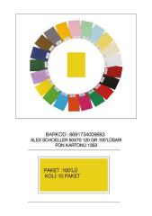 ALEX FON KARTONU 50x70 120 GR SARI 100 LÜ 53