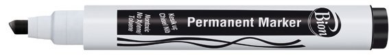 BİON PERMANENT MARKÖR KESİK UÇ SİYAH 9177