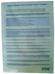DİLMAN KAZA TESPİT FORMU OTOKOPİLİ 48 Lİ