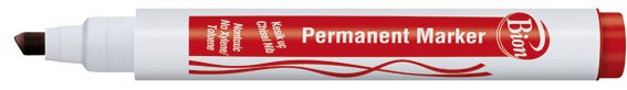BİON PERMANENT MARKÖR KESİK UÇ KIRMIZI 9177