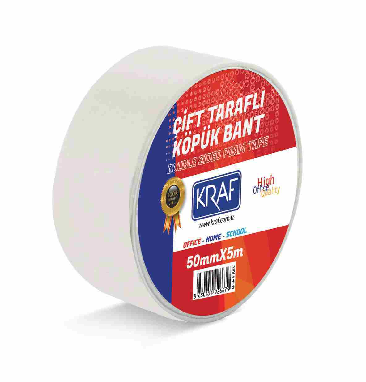 KRAF ÇİFT TARAFLI KÖPÜK BANT 50MMX5M 5050G