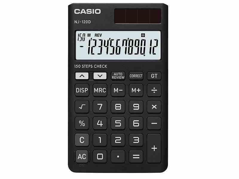 CASIO HESAP MAKİNESİ MASAÜSTÜ NJ-120D-BK 12 HANE