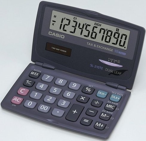 CASIO HESAP MAKİNESİ CEP TİPİ SL-210TE 10 HANE