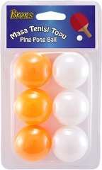 BRONS PİNPON TOPU 6 LI SET BR-150 (AKRİLİK)
