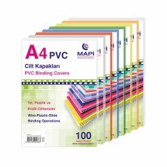 MAPİ CİLT K.A4 PVC 160 MİC.ŞEFFAF 100 LÜ 2040250