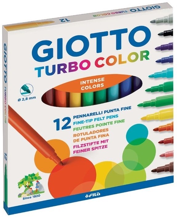 GIOTTO KEÇELİ KALEM TURBO COLOR 12 RENK 416000
