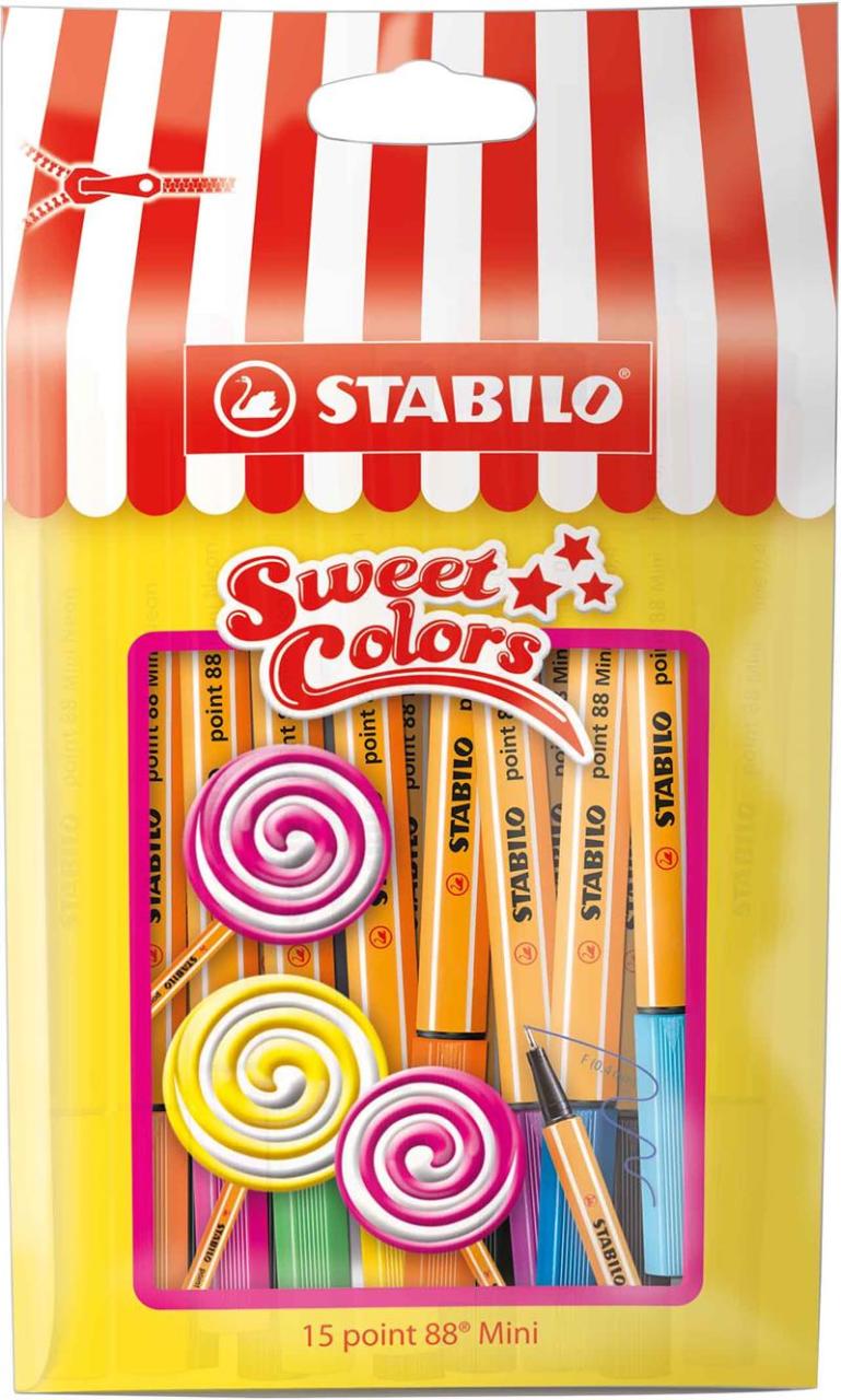STABILO GLISS KALEM POINT 88 MINI SWEET COLOR 15Lİ